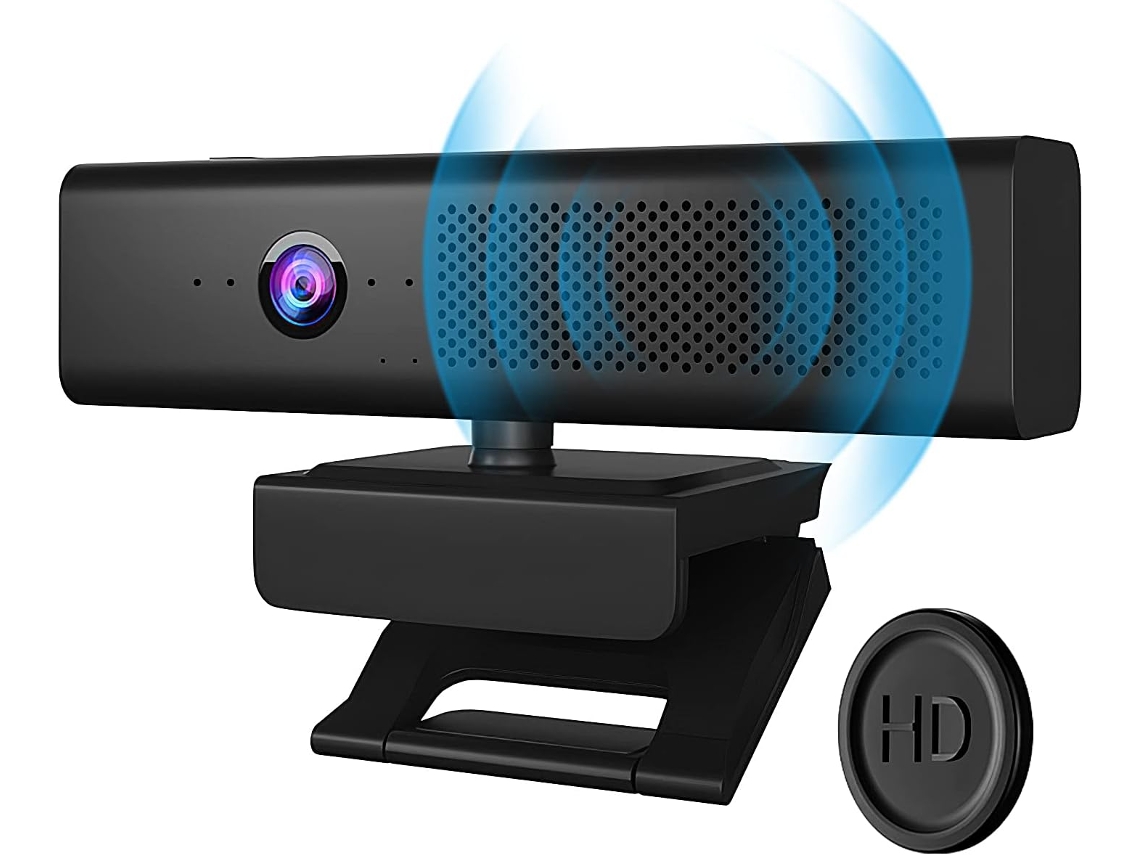 Webcam COZEVDNT Full HD 1080P con 4 micr fonos omnidireccionales