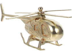 Figura De Helicóptero En Miniatura De Latón Natural, Modelo De Metal Vintage