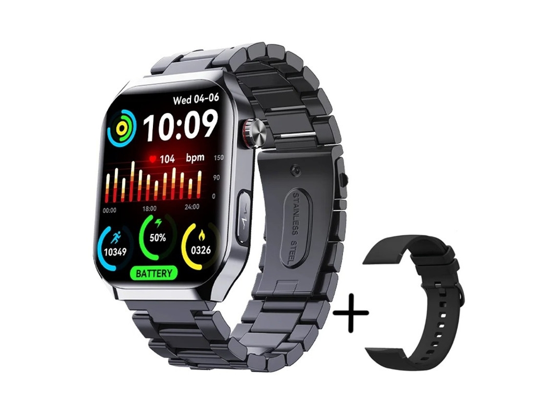 Reloj inteligente Bestvite F700 de 2,1 pulgadas con minimonitor de salud y monitor de IMC (negro)