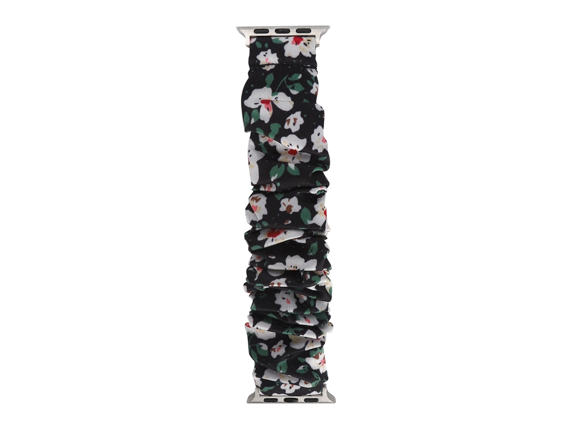 Correa textil para reloj (estampado floral, compatible con iOS Watch)