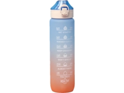 Botella de agua motivacional Slowmoose, 1000 ml, con contador de ingesta, para parejas.