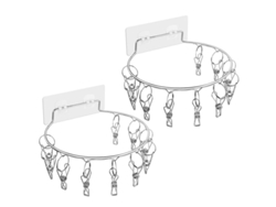 2 Soportes Adhesivos De Acero Inoxidable Para Sombreros, Para Montaje En Pared, 20 Unidades, No Requiere Perforación.