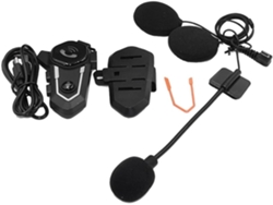 Intercomunicador Bluetooth 5.0 Para Casco De Motocicleta, Estéreo De Abs Negro Con Micrófono.