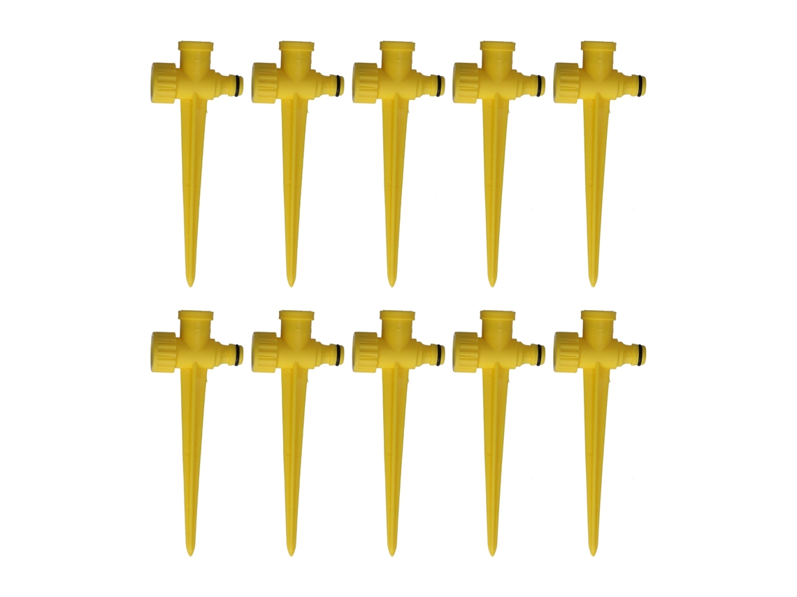 10 conectores de plástico de 1/2 pulgada para sistemas de riego de jardín.