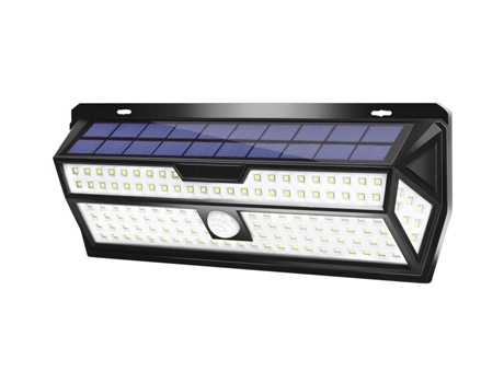 Luces solares para exteriores, luces con sensor de movimiento, 132 LED de gran angular de 270, luces de seguridad inalámbricas impermeables para pue
