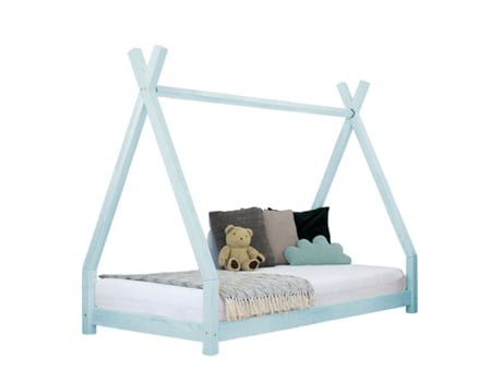 Cama tipi infantil NAKANA 80 x 180 azul claro BENLEMI