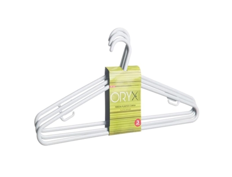 Juego perchas de plástico camisa 450 mm. (pack 3 piezas)