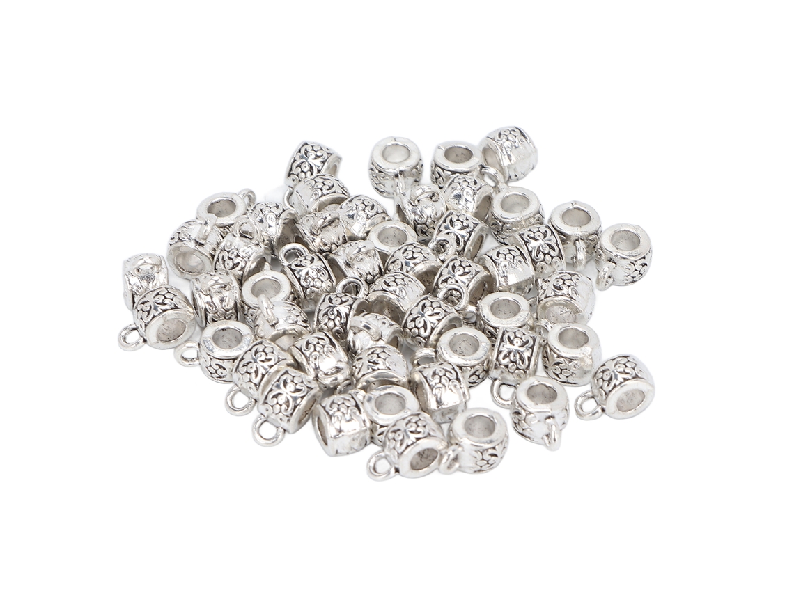 MEOIRUERY 50 piezas de cuentas para barba, cuentas de aleación, accesorios DIY para trenzas, pulseras y collares
