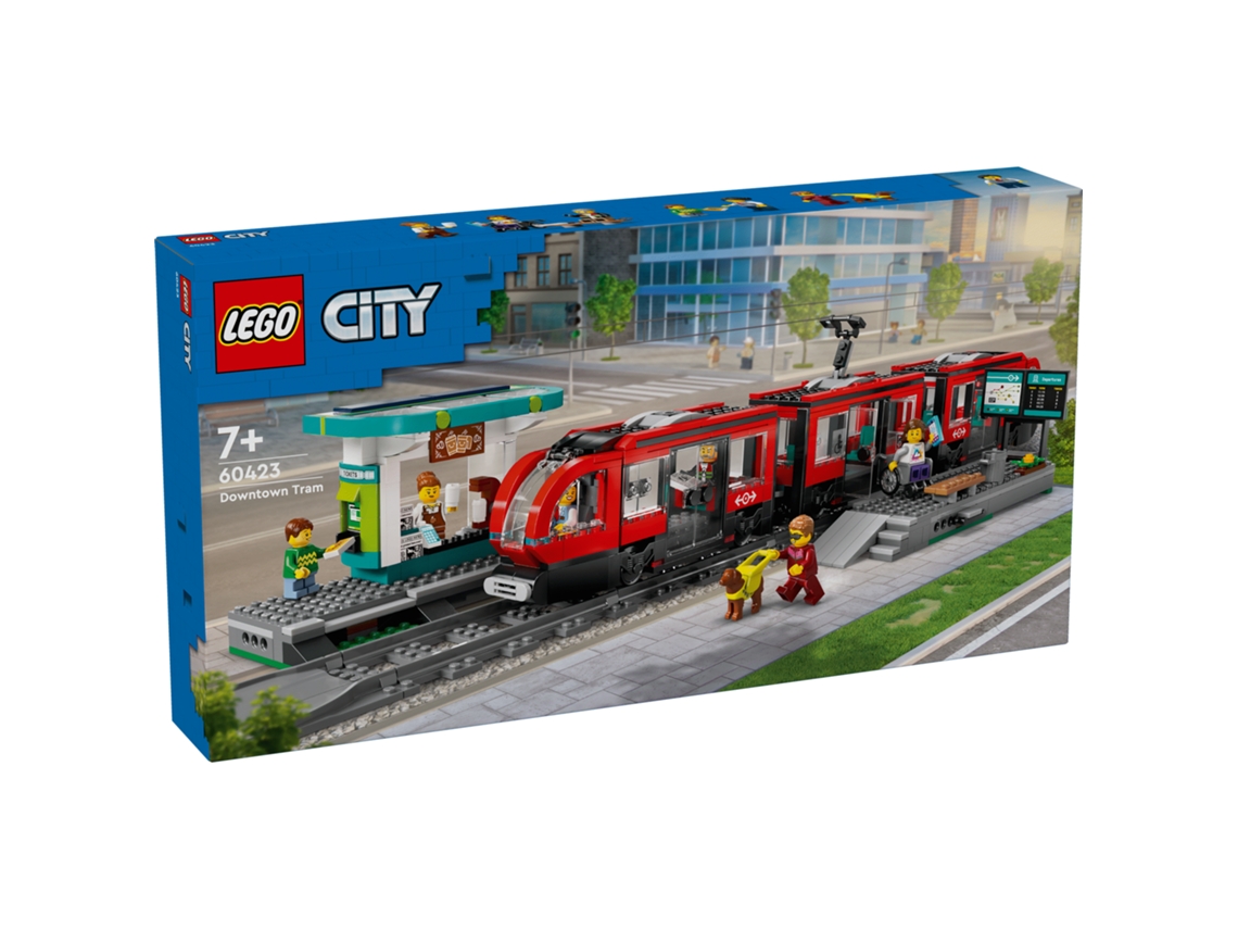 Lego 60423 coche eléctrico y estación en el centro