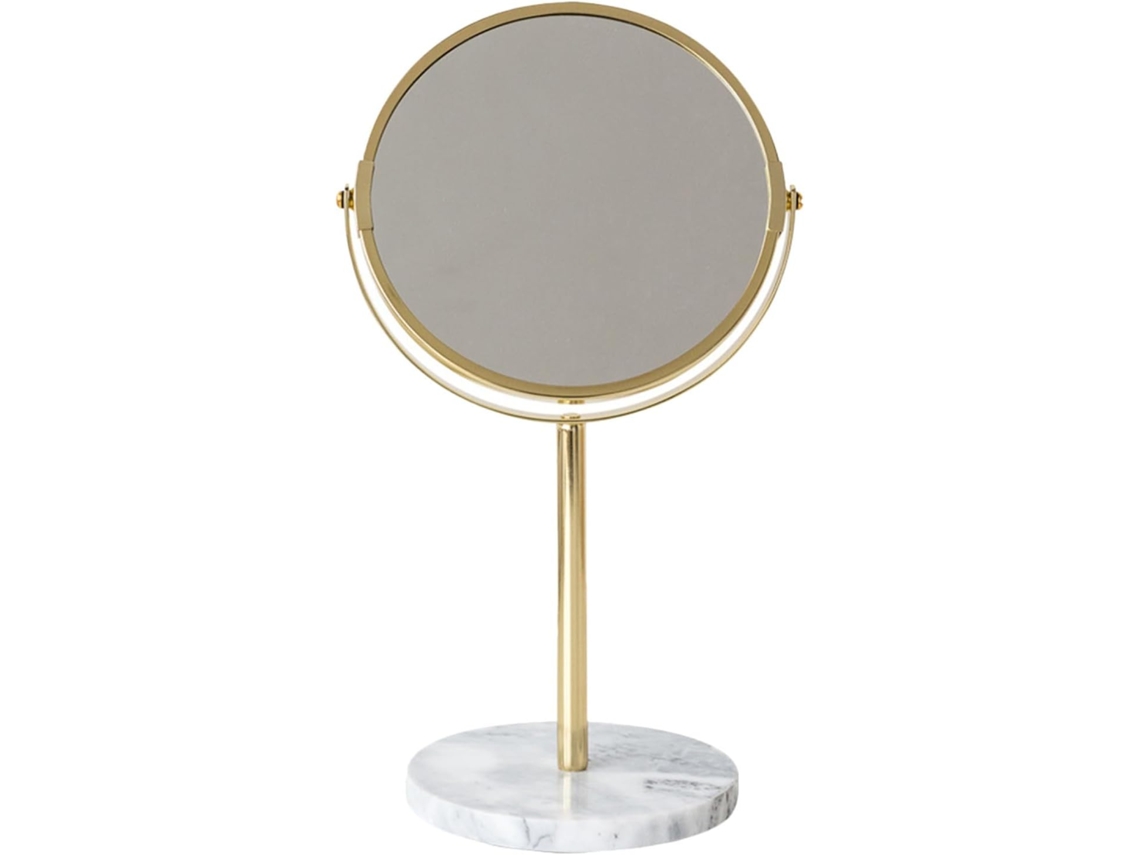 Miroir Cosmétique De Bureau En Marbre Doré Base En Y Soporte Facile À Nettoyer, Sans Déformation