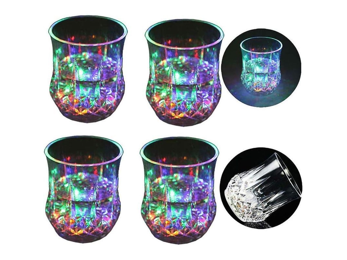 Taza Que Cambia De Color Con Luces Led, De Acrílico Impermeable, Ideal Para Fiestas, Cumpleaños Y Navidad.
