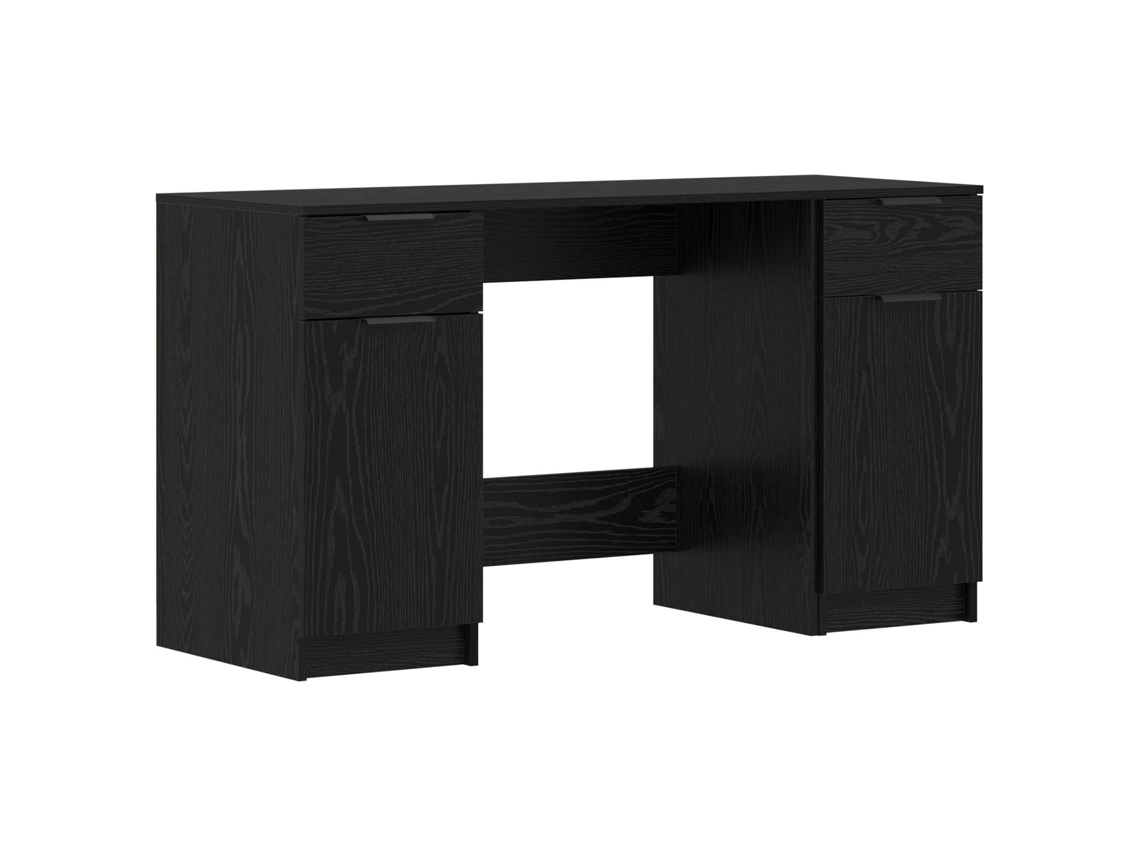 Mesa de Roble Negro 133x50x75 cm Madera Procesada MAISON EXCLUSIVE
