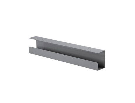 Canaleta pasacables horizontal para escritorio, Largo 60 cm, Gris