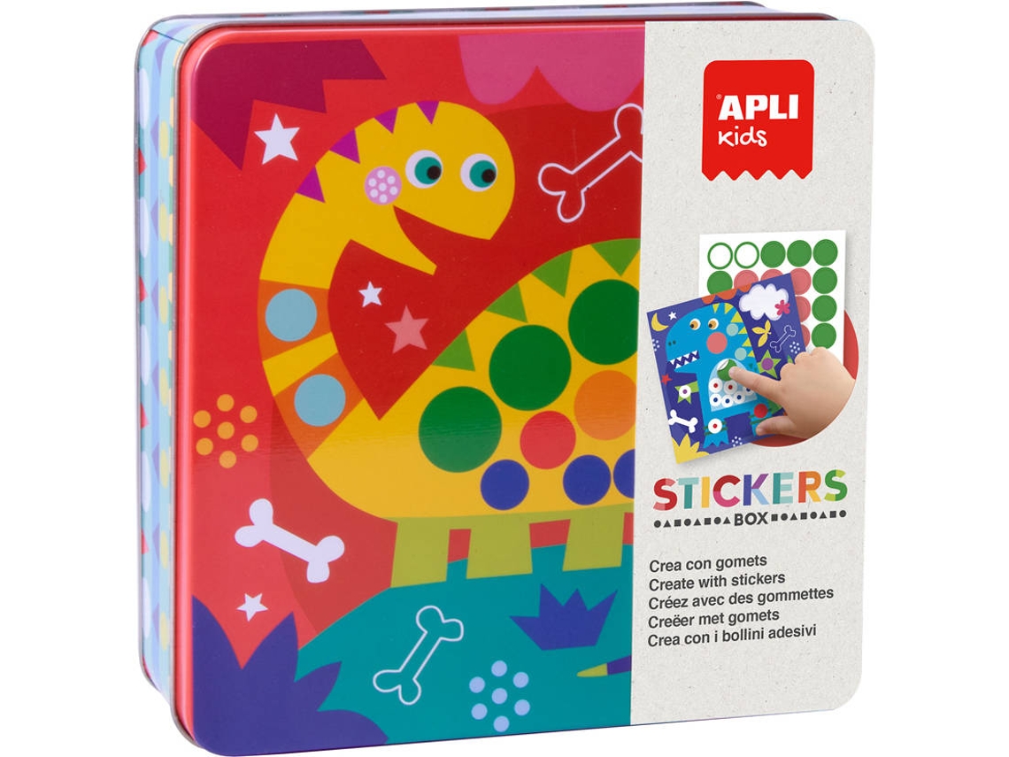 Juego Pedagógico APLI Pegatina Dinosaurios con 8 Hojas