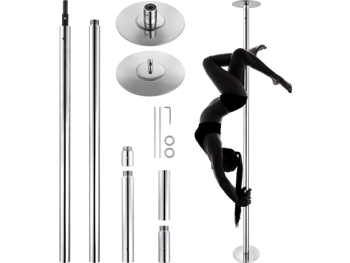 Barra de pole dance y fitness profesional ajustable de acero inoxidable Tekmaquinas