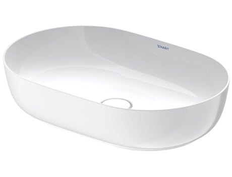 Lavabo Luvit Luvit 60x40cm, sin rebosadero, sin banco, sin agujero para grifo, lijado, color exterior blanco