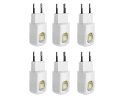 Juego de 6 luces nocturnas LED para enchufe de pared, con encendido automático al anochecer y al amanecer, iluminación ambiental. Rosewell