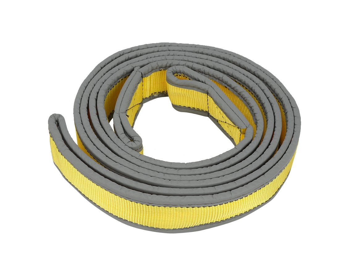 Cuerda de remolque para coches de alta resistencia de 8 toneladas con gancho en U, color amarillo/gris.