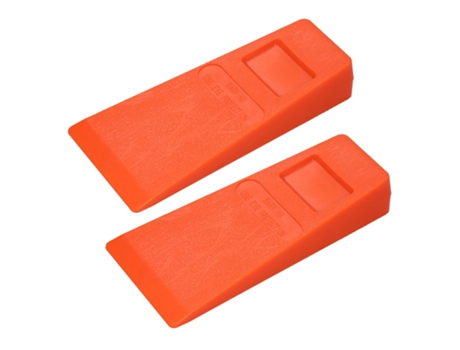 4 Uds. Cuña para talar de plástico naranja de 14cm, cuña para cortar árboles, cuña con púas, herramienta de corte de madera #2
