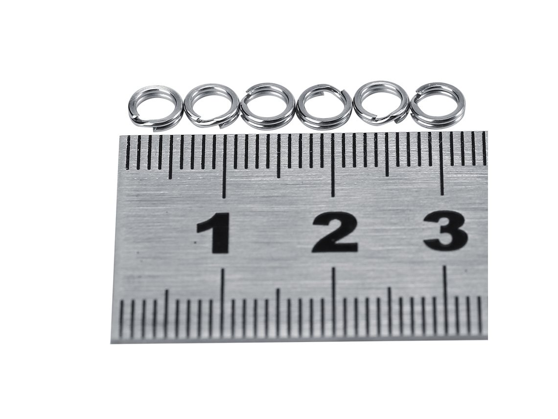 Danu26-100pcs Anillo Separable De Acero Inoxidable Para Pesca Conector De Lures Snap Anillo (5)