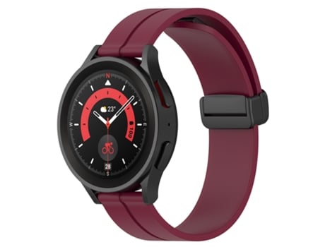 Correa de reloj inteligente para Huawei Watch GT3 Pro 43 mm 20 mm Correa de reloj de silicona con cierre magnético de color sólido (Borgoña)