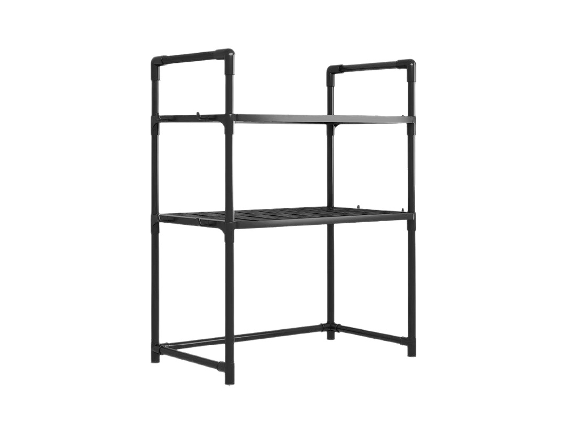 Soporte para horno microondas, estante funcional para el hogar, 2 niveles, negro, Tommy01