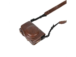 Bolsa para cámara compatible con Canon Sx740 HS/Sx730/Sx720, funda protectora de piel sintética, bolsa para cámara digital con correa para el hombro Facpoet