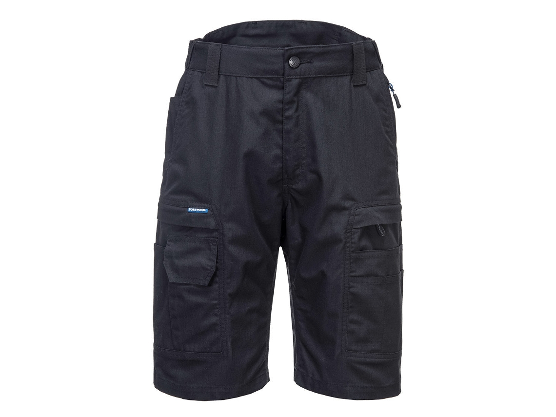 Pantalones cortos KX3 Ripstop: Comodidad y durabilidad para el trabajo - Negro / Talla 33