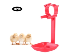 20 Bebederos Colgantes Para Pollos, Bebederos Para Aves De Corral, Herramienta Agrícola, Abs Rojo