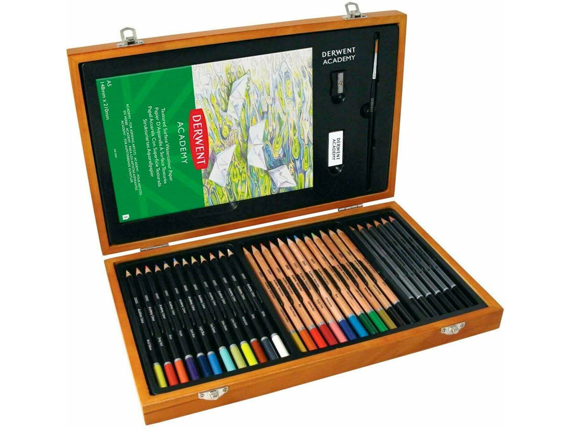 Lápices de Color DERWENT Caja de Madera (35 Colores)
