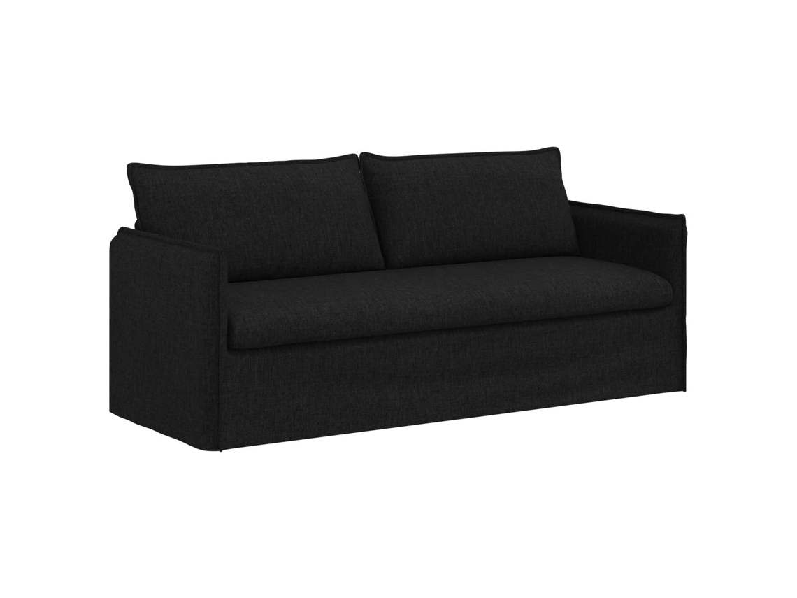 Sofá De Salón | Sofá De Descanso | Sofá Negro 196 X 82 X 85 Cm Tela