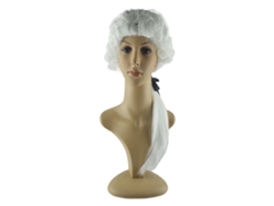 Peluca Cómoda Y Profesional De Abogado/juez Para Fiestas, Cosplay, Halloween, Actuaciones, Blanca, 60 Cm