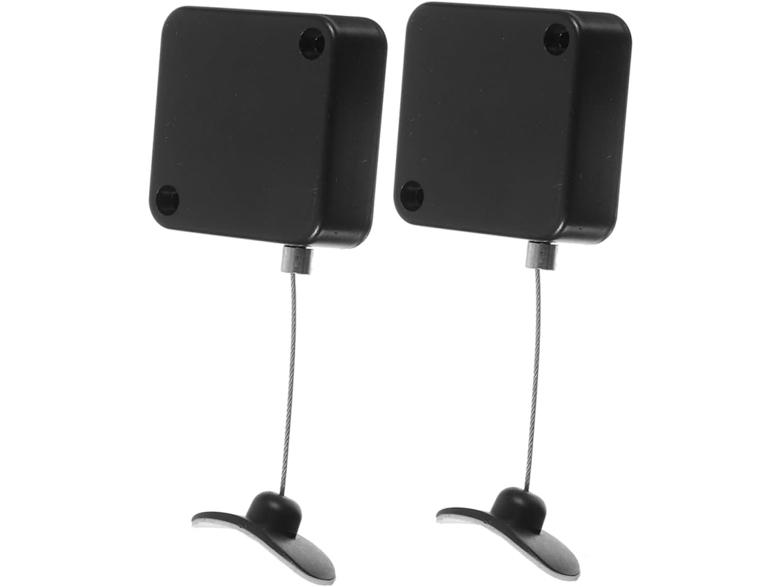Juego de 2 correas de seguridad retráctiles antirrobo de acero para TV y equipaje, ideal para salas de estar.