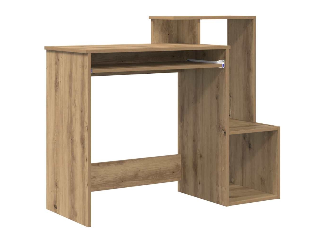 Mesa | Escritorio de roble artesanal de 106 x 41 x 88,5 cm, madera procesada.