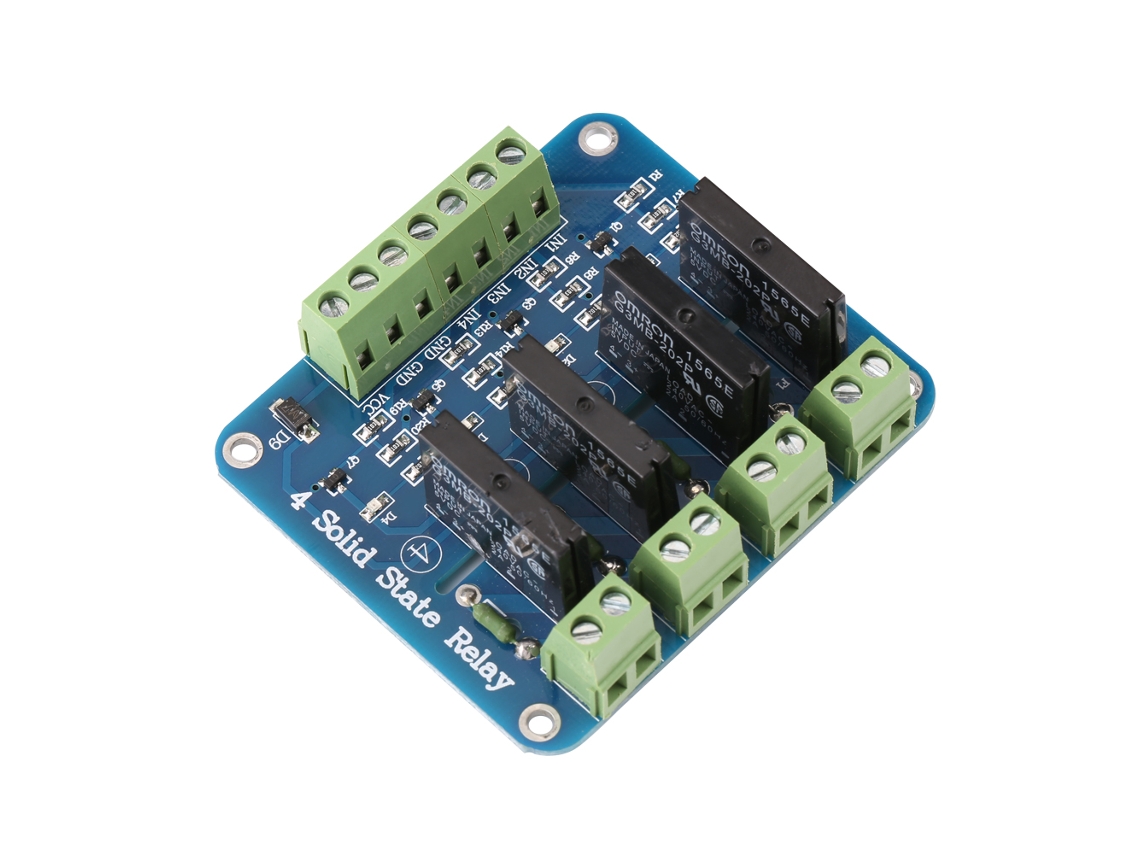 Veloriskku-módulo De Relé De Estado Sólido Ssr De 4 Canais 5v Para Carga 2a 100v~240vac