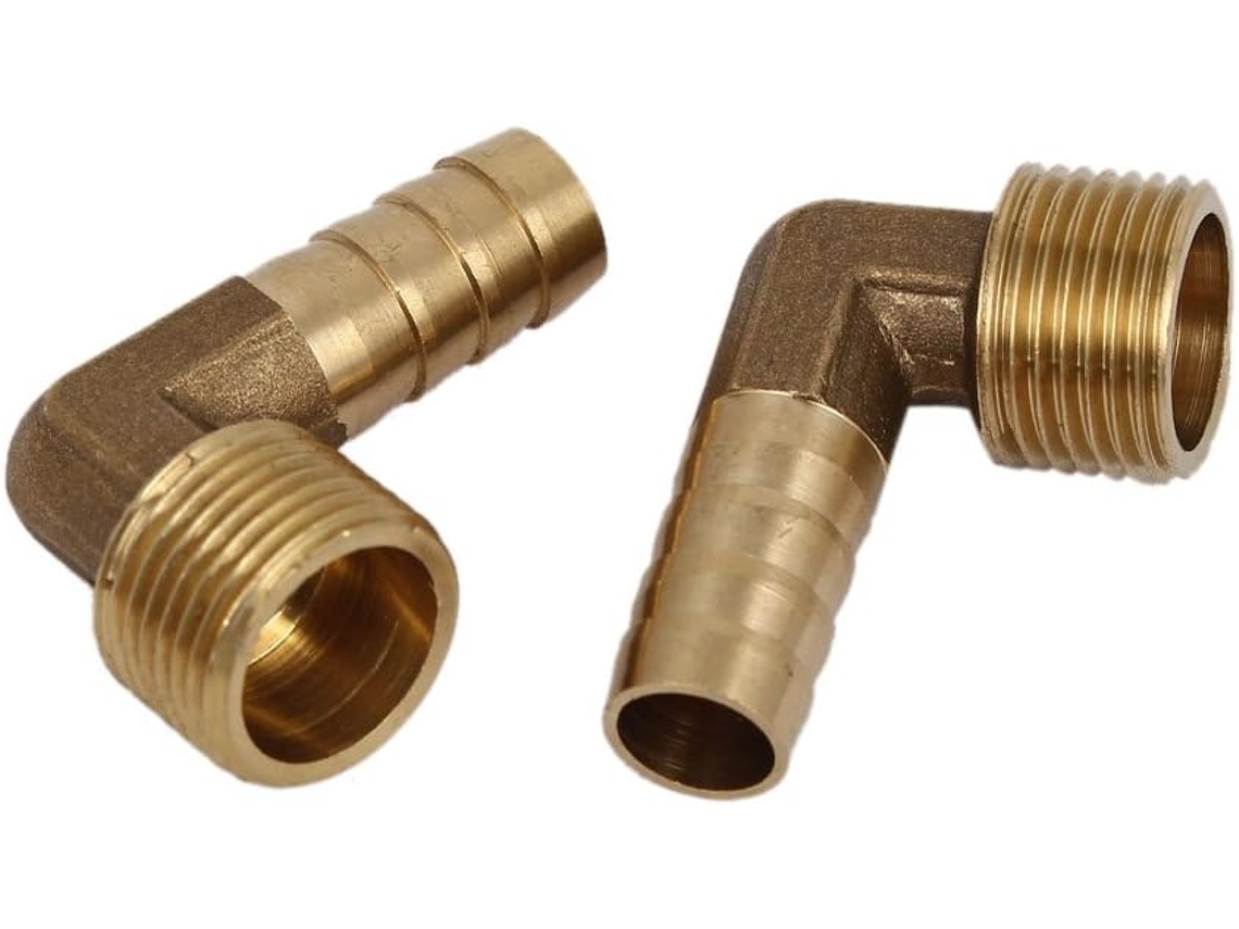 Conectores De Manguera De Latón Con Rosca Macho 3/8bsp Y Diámetro De 10 Mm, 2 Unidades