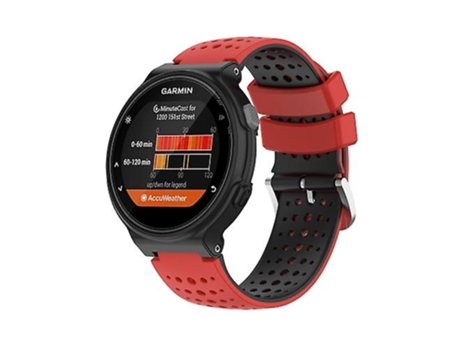 Correa para reloj deportivo Garmin Forerunner 235, de silicona, bicolor, rojo-negro VENISYMLIS