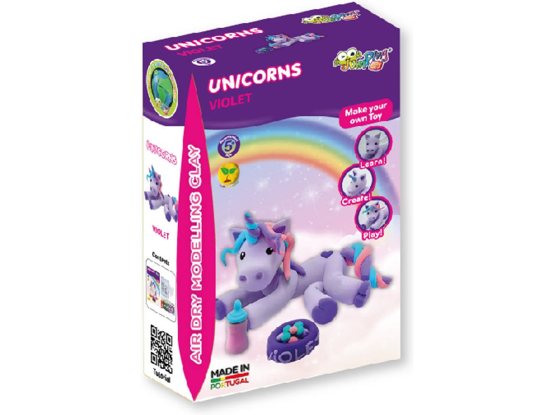 Plastilina JUMPINGCLAY Unicórnio Violet (Edad Minima: 5 años)