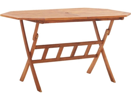 Mesa de jardín VIDAXL Marrón Madera (135x85x75 cm)