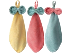 Rebe-conjunto De 3 Toallas Coral Fleece De Microfibra Para Cocina Y Baño Secado Rápido Manos Material Suave Y Duradero