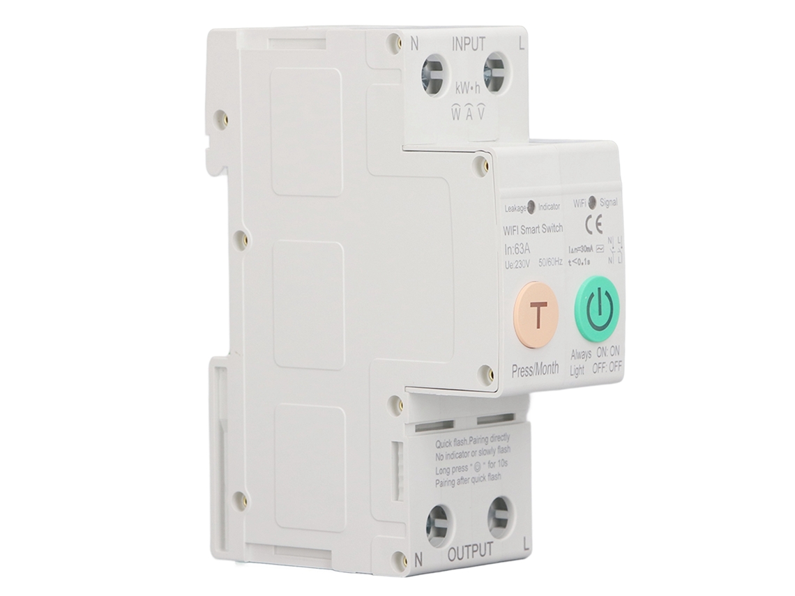 2026velora-interruptor Inteligente De Fuga Con Control Remoto Wifi 2p 63a Din Rail Instalación Ac230v