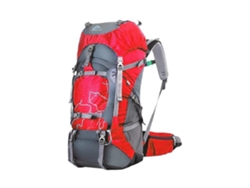 Mochila para viajes montañismo escalada camping trekking 70L macuto impermeable. Color rojo DED