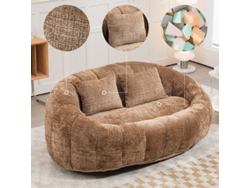 Sillón reclinable Puff, duradero y cómodo, acolchado, BAGOLY (color café chenilla)
