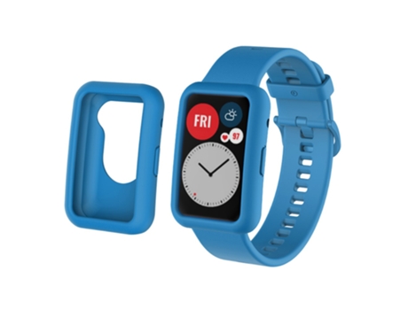 Correa de Silicona ajustable antiarañazos para Huawei Watch Fit - azul cielo