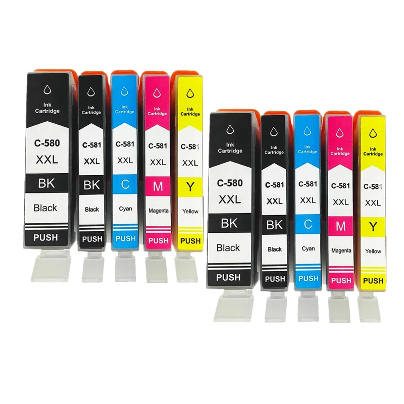 2setcartuchos De Tinta Compatibles Pgi580 Cli581 Pgi 580 581 Para Canon Pixma Ts705 Tr7550 Tr8550 Ts6150 Ts6250 Ts8150 Ts8250
