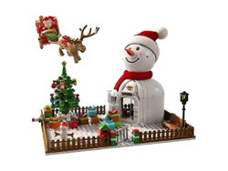 Juego de bloques de construcción con casa, muñeco de nieve y árbol de Navidad para decoración del hogar, juguete infantil, regalo, Hengjian (573 piezas)