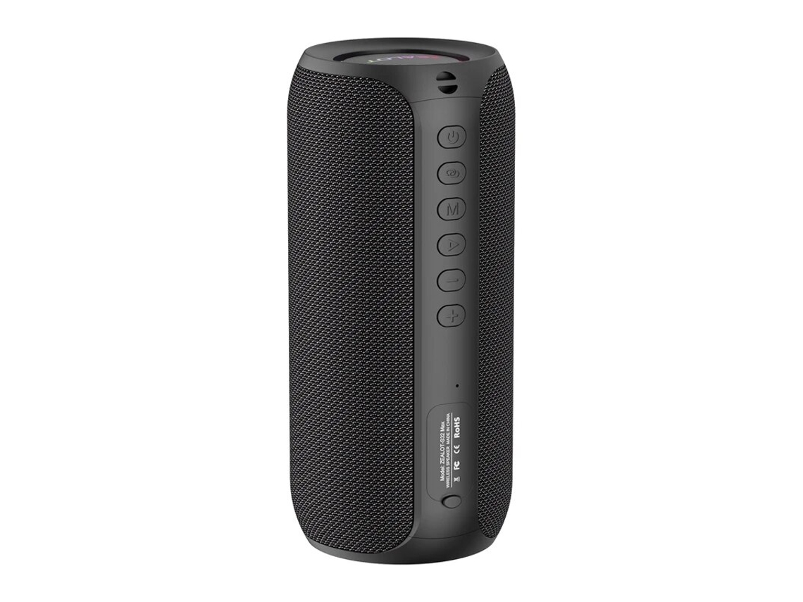 (negro) Altavoz Bluetooth Portátil, Resistente Al Agua, Estéreo De 20 W