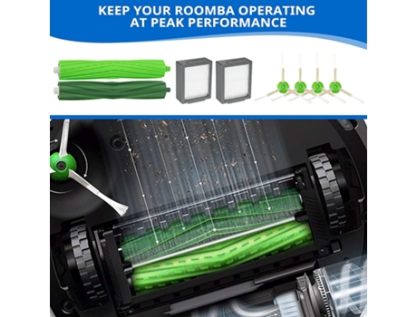Accesorios de piezas de repuesto compatibles con Irobot Roomba E5 E6 E7 I7 I7I6 I8 I3 I4 Plus 3150 E&Amp;I Series Filter
