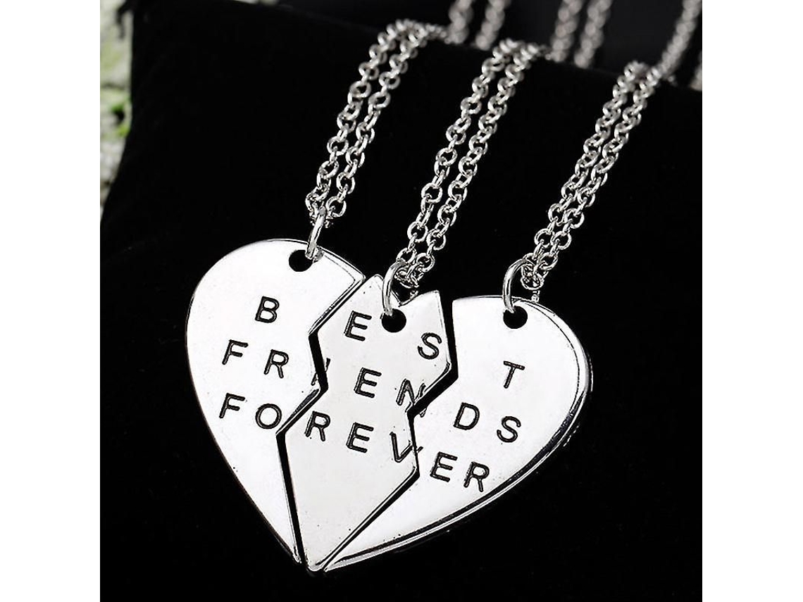 Collares con colgante de corazón roto 2026, 3 piezas, Amigos para siempre, Regalo elegante y a la moda
