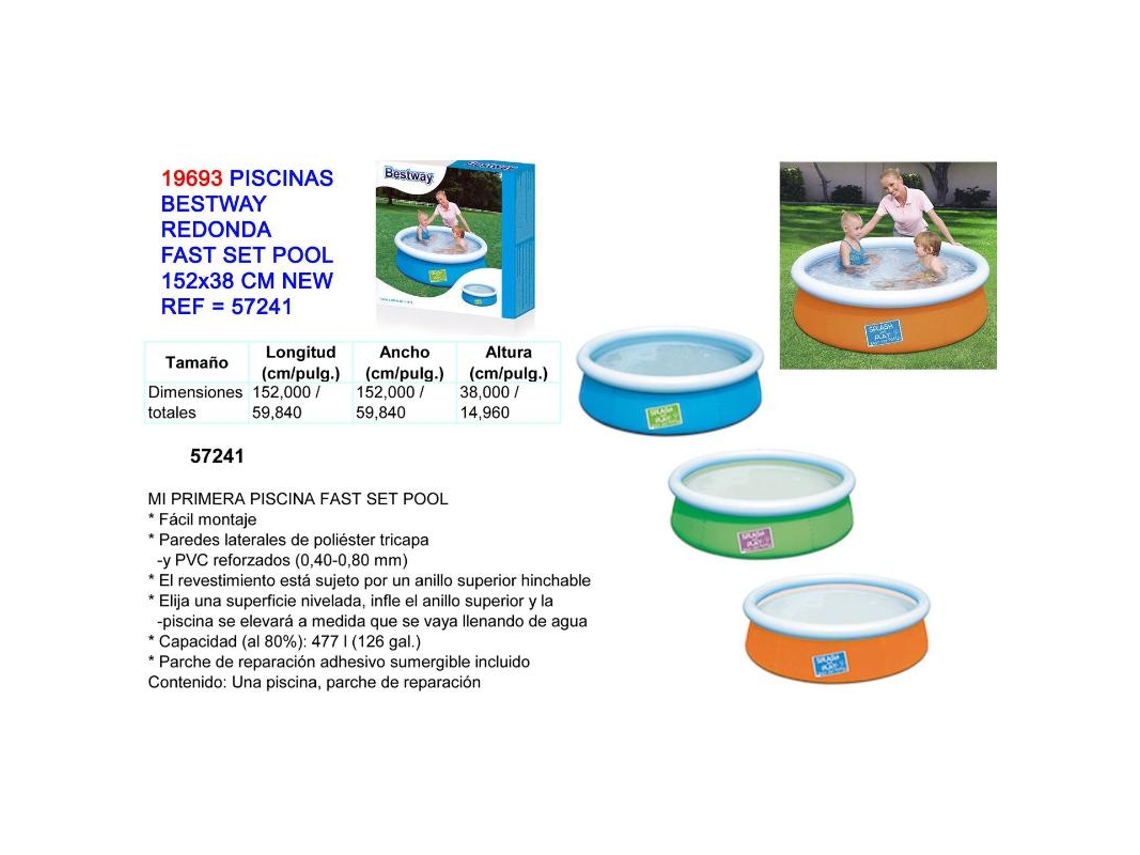 Piscinas redonda infantil fast set 152x38 477 l 57241